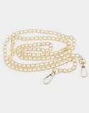 Clear Gold Trim Handbag