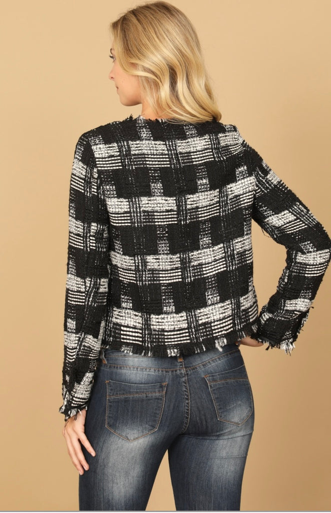 Black and White Tweed Jacket