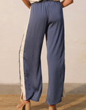 Storm Blue Contrast Pants Set