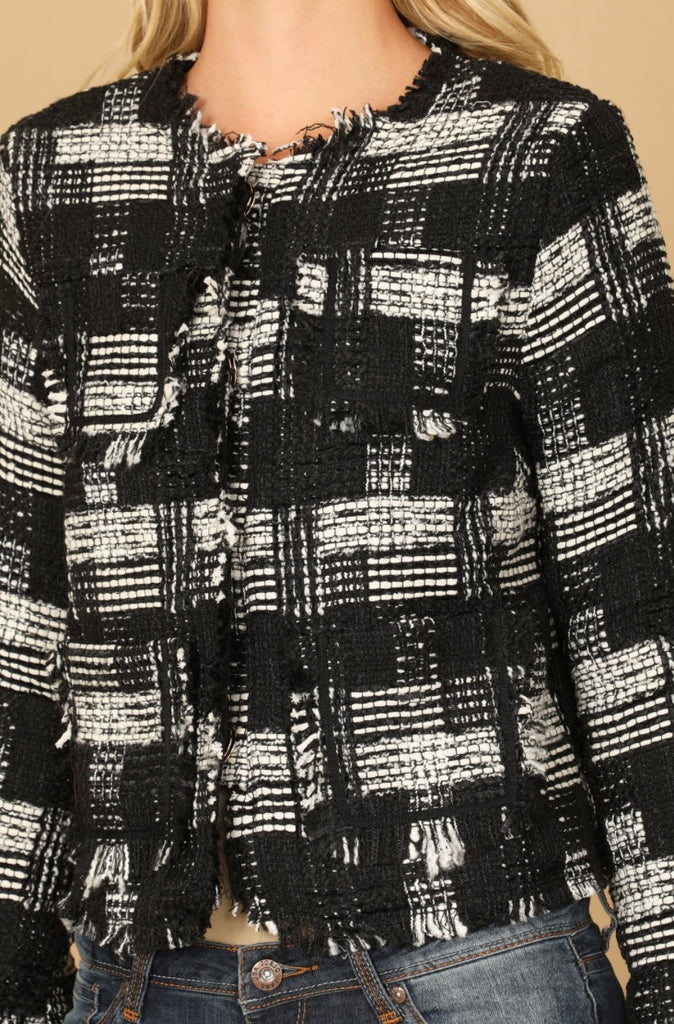 Black and White Tweed Jacket