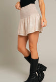 Soft Gold Metallic Shorts