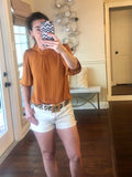 Elegant Ruffle Smock Silk Top