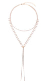 Rhinestone Choker Drop Slider Necklace