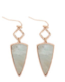 Arrow Head Natural Stone Earrings