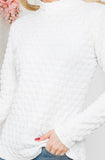 Textured High Neck Top