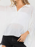 Soft White Chiffon Top