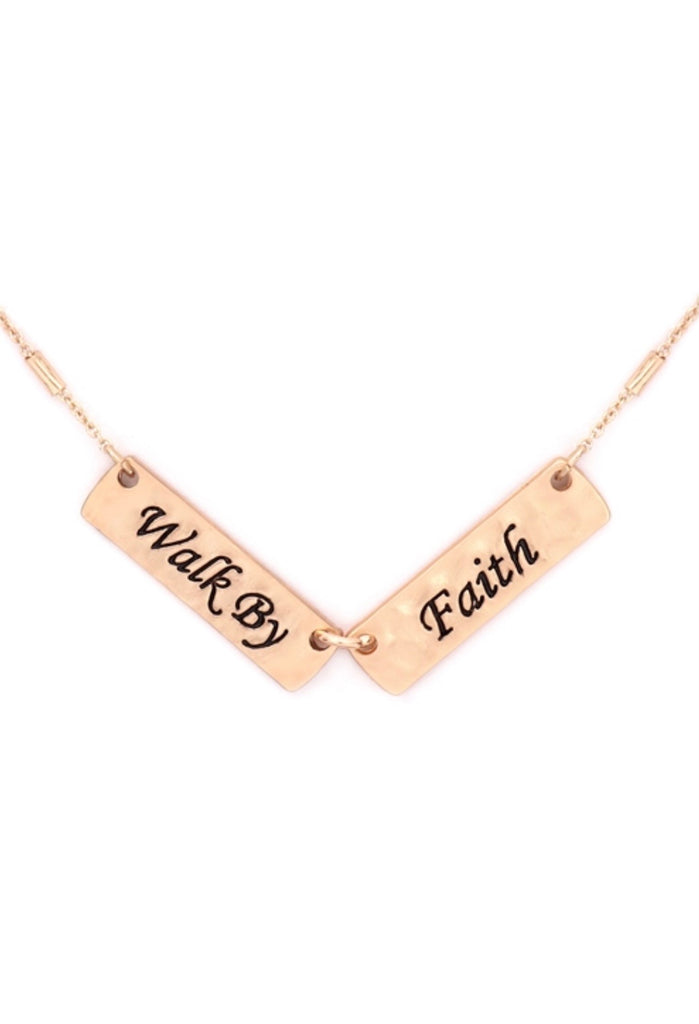 Walk By Faith Double Charm Pendant