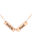Walk By Faith Double Charm Pendant
