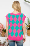 Diamond Checkered Vest