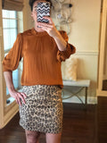 Elegant Ruffle Smock Silk Top