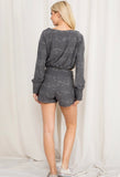 Charcoal Smocked Lounge Set