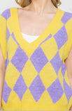 Diamond Checkered Vest