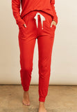 Super Soft Red pj Lounger Set