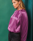 Dark Orchid Peasant Top