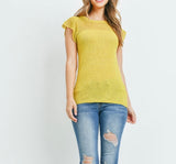 Lime Green Shimmery Knit Top