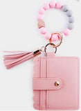 Wooden Bracelet Card Holder Key Ring