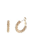 Small Rhinestone Hoop Earrings