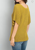 Bright Olive Basket Weave Top