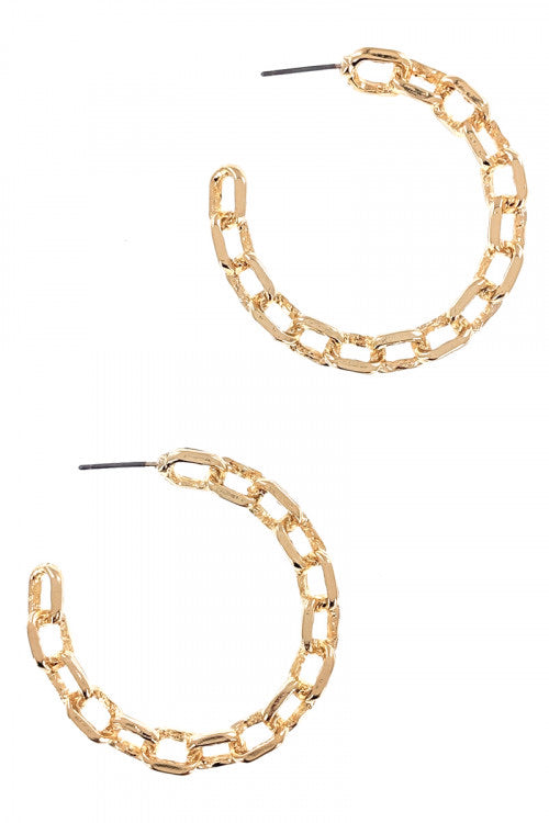 Chain link Hoop Earrings