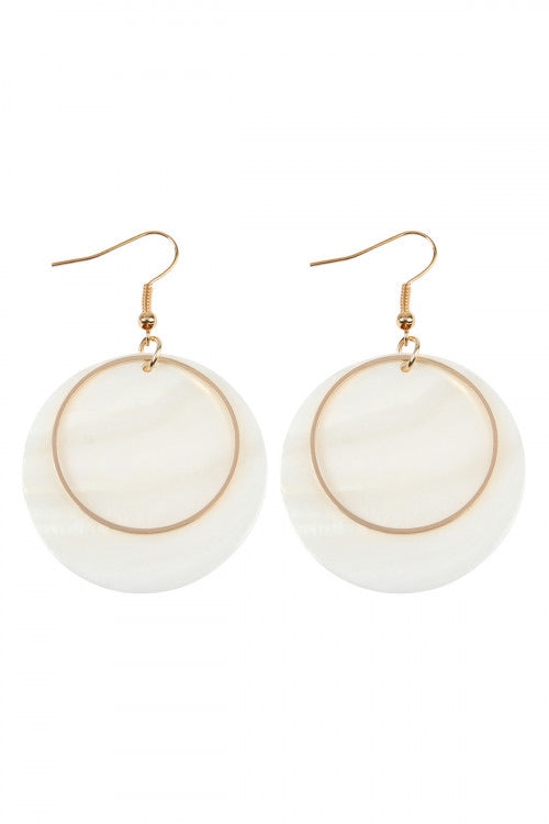 Seashell Gold Overlay Earrings