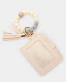 Wooden Bracelet Card Holder Key Ring