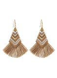 Chevron Fringe Metal Earrings