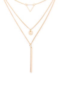 Long Three Tier Layered Necklace
