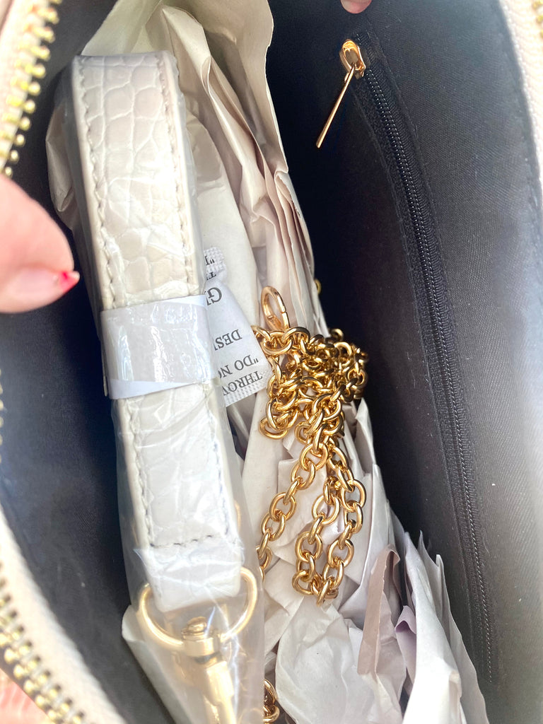 Leather Textured Convertible Handbag