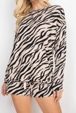 Zebra Lounger Short Set