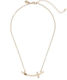Side Cross Bar Necklace