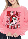 Merry Christmas Smiley Face Top