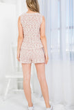 Dusty Rose Open Weave Short Set