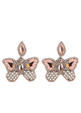 Beaded Butterfly Stone Earrings