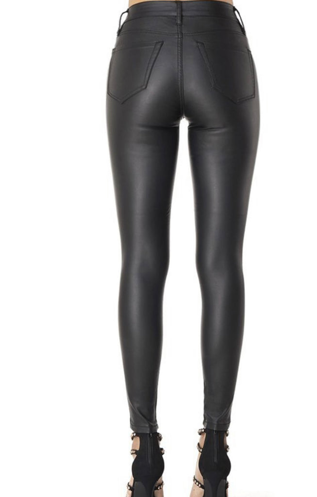 Pu Leather Skinny Pants