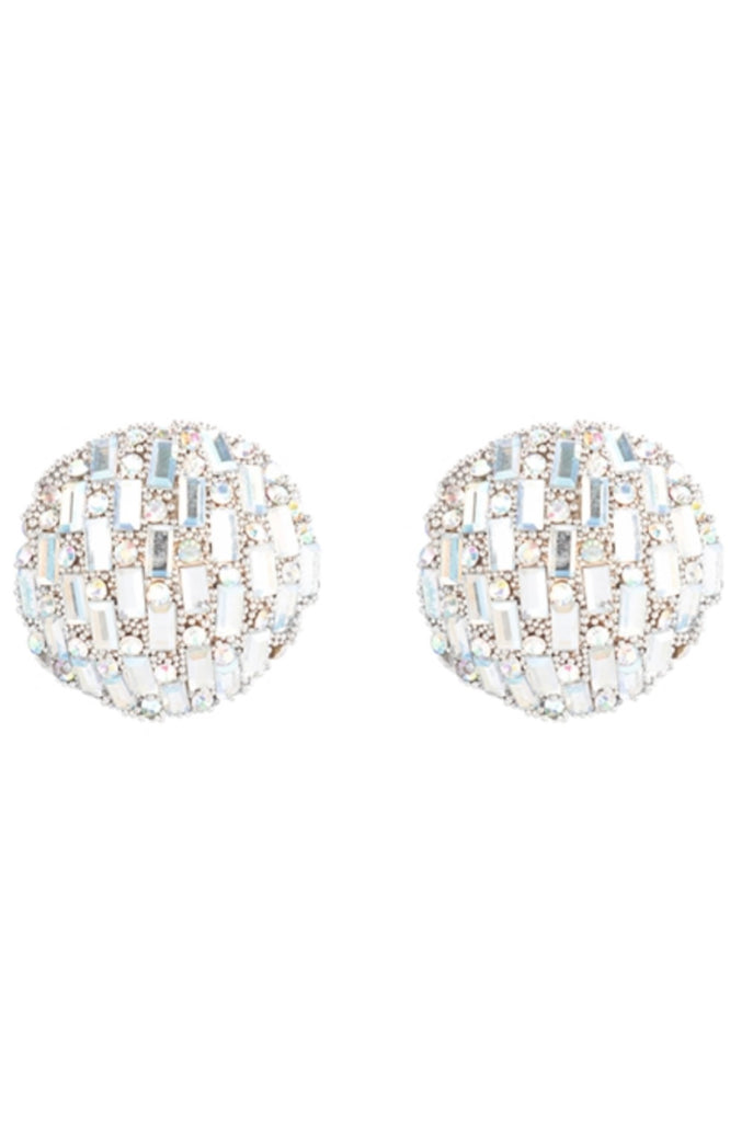 Circle Rhinestone Glitter Studs