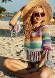 Multi Crochet Fringe Hem Top