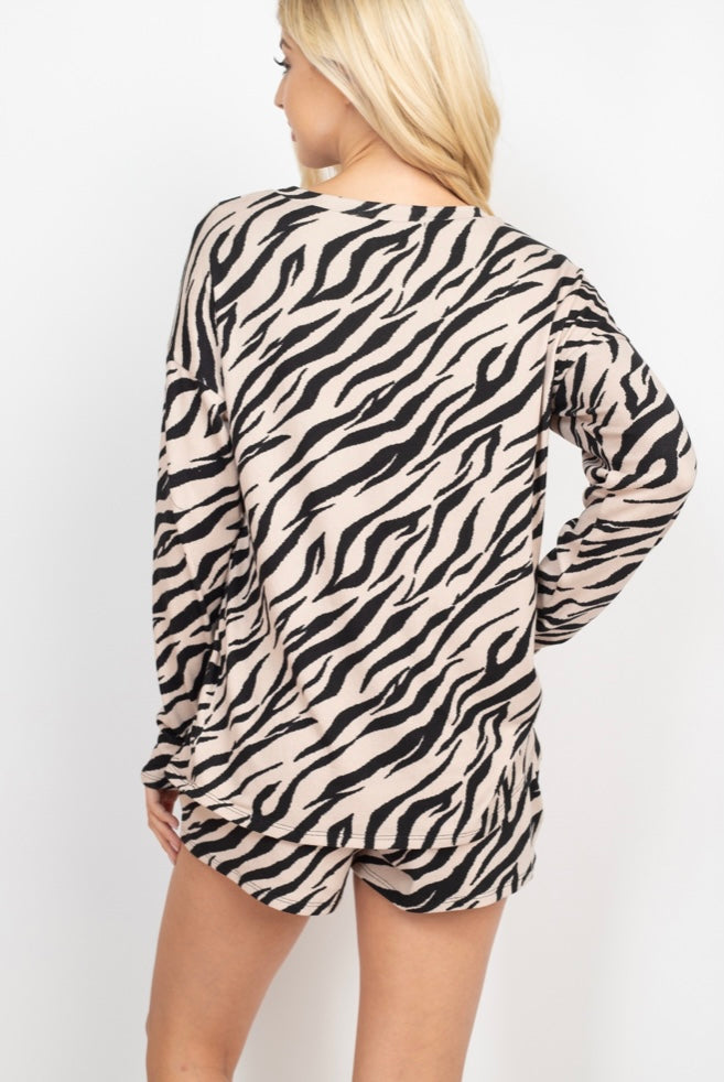 Zebra Lounger Short Set