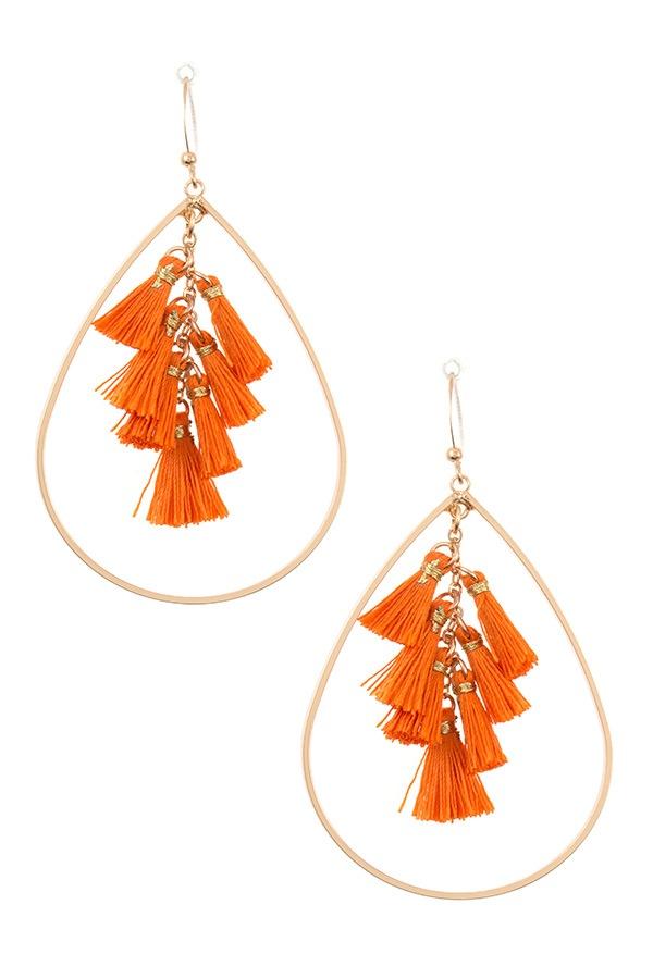 Jewerly - Multi Tassel Link Teardrop Dangle Earring