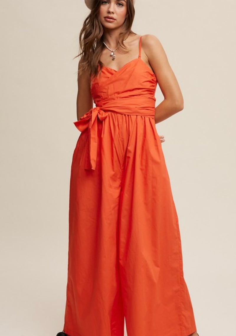 Blood Orange Wide Leg Jumpsuit