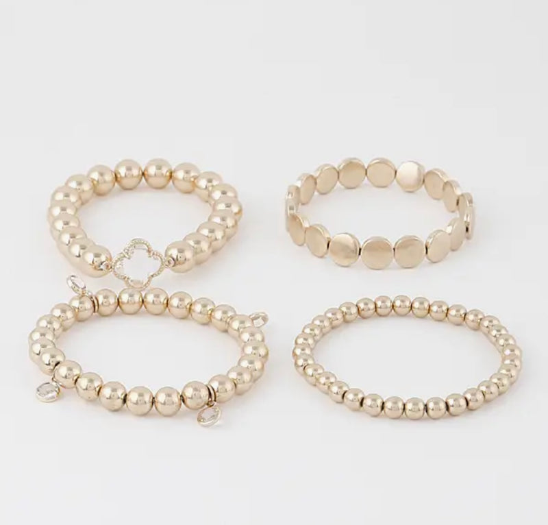 Gold Stretch Stackable Bracelets