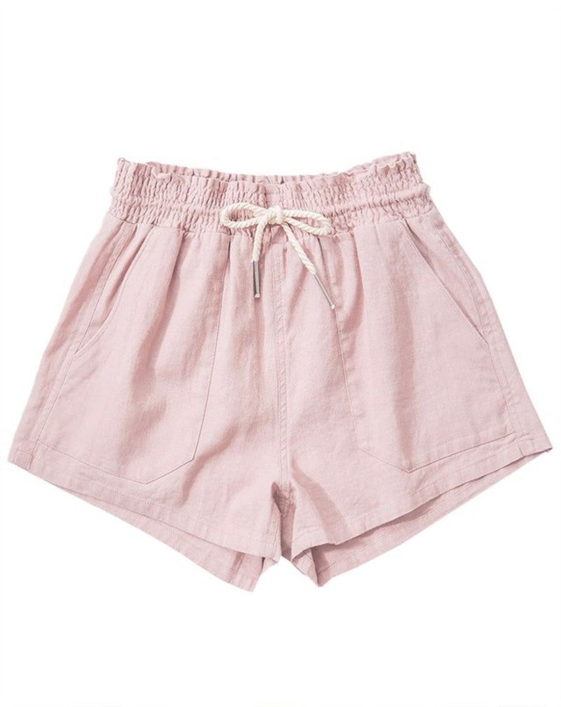 Linen Drawstring Nautical Shorts