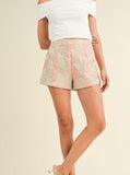 Floral Jacquard Iridescent Shorts