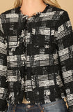 Black and White Tweed Jacket