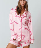 Silky Soft Candy Cane Pajamas