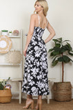Black And White Floral Maxi Dress