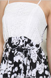 Black And White Floral Maxi Dress