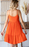 Orange Tiered Cami Dress