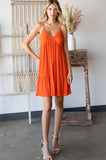 Orange Tiered Cami Dress