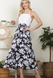 Black And White Floral Maxi Dress