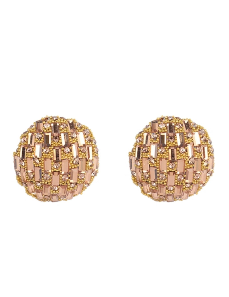 Circle Rhinestone Glitter Studs